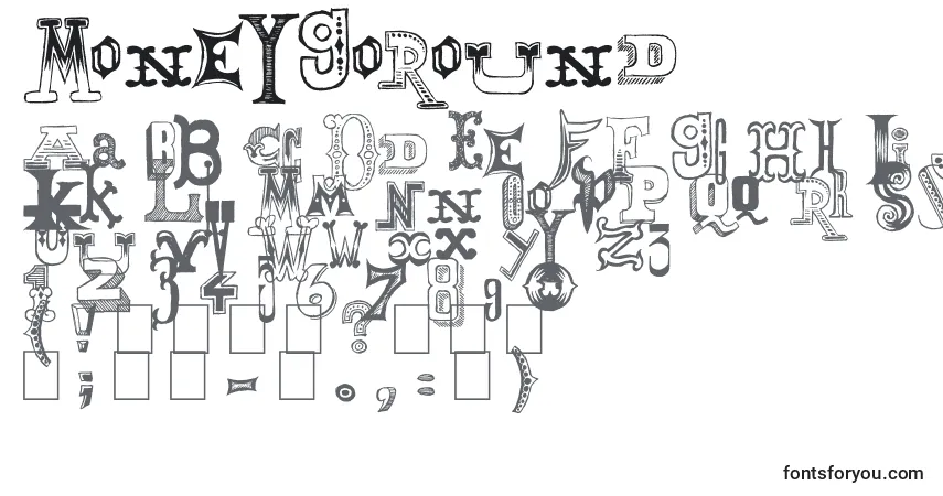MoneyGoRound Font – alphabet, numbers, special characters