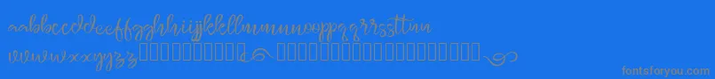 monggolah-Schriftart – Graue Schriften auf blauem Hintergrund