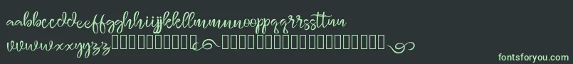 monggolah Font – Green Fonts on Black Background