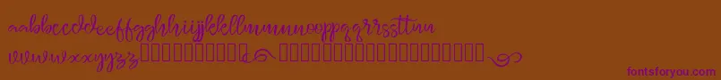 monggolah Font – Purple Fonts on Brown Background