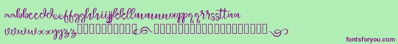 monggolah Font – Purple Fonts on Green Background