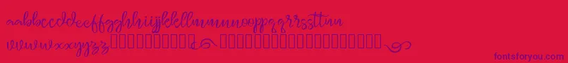 monggolah Font – Purple Fonts on Red Background