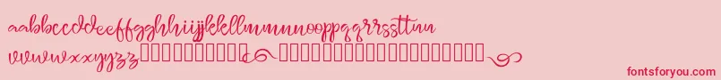 monggolah Font – Red Fonts on Pink Background