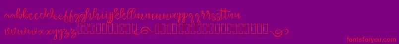 monggolah Font – Red Fonts on Purple Background