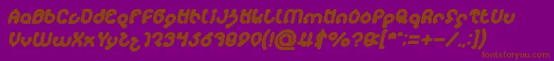 Police monica Bold Italic – polices brunes sur fond violet