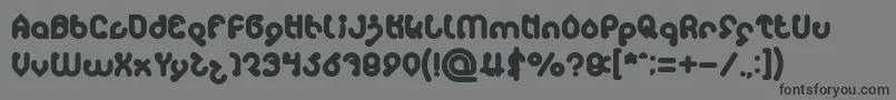 フォントmonica Bold – 黒い文字の灰色の背景