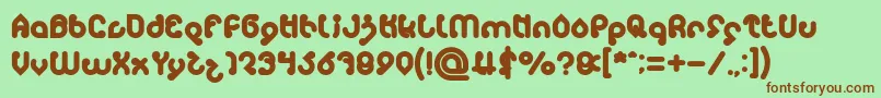 monica Bold Font – Brown Fonts on Green Background