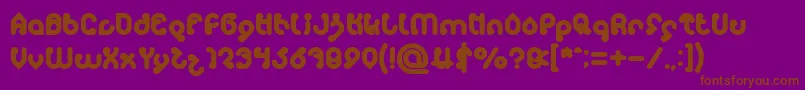 monica Bold Font – Brown Fonts on Purple Background