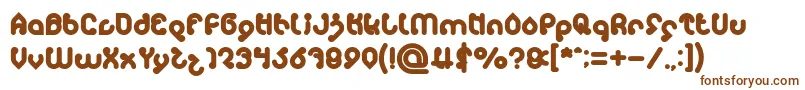 monica Bold-fontti – ruskeat fontit valkoisella taustalla