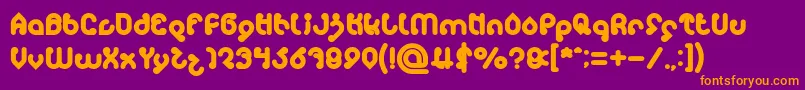 monica Bold Font – Orange Fonts on Purple Background