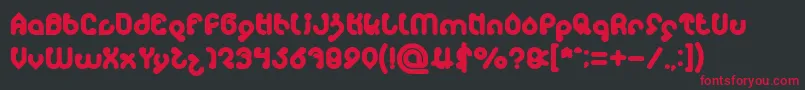 monica Bold Font – Red Fonts on Black Background