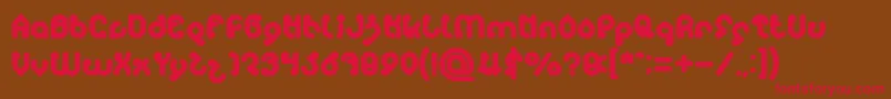 monica Bold Font – Red Fonts on Brown Background