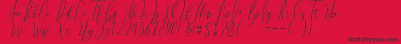 Monica Free Font – Black Fonts on Red Background