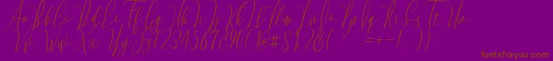 Monica Free Font – Brown Fonts on Purple Background
