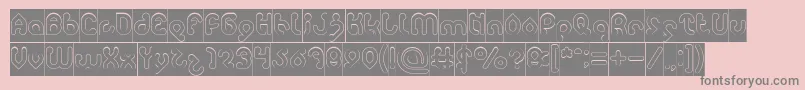 monica Hollow inverse Font – Gray Fonts on Pink Background