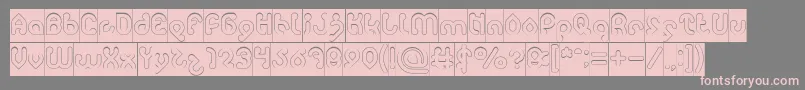 monica Hollow inverse Font – Pink Fonts on Gray Background