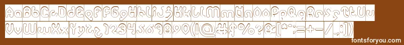 monica Hollow inverse Font – White Fonts on Brown Background