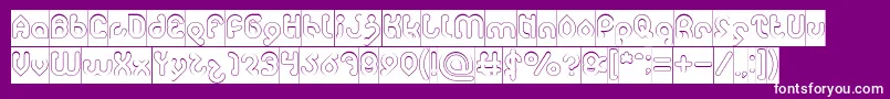 Police monica Hollow inverse – polices blanches sur fond violet