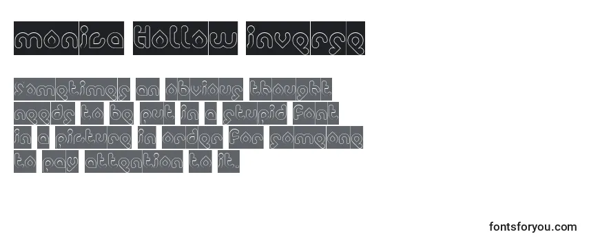 Monica Hollow inverse-fontti