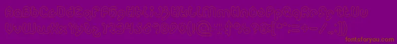 monica Hollow Font – Brown Fonts on Purple Background