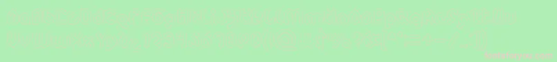 monica Hollow Font – Pink Fonts on Green Background