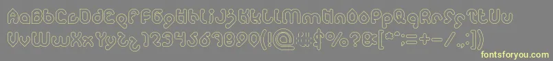 monica Hollow Font – Yellow Fonts on Gray Background