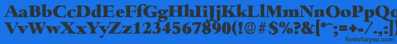 BambergantiqueHeavyRegular Font – Black Fonts on Blue Background