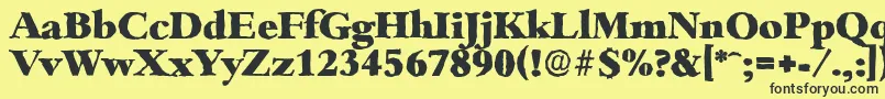 BambergantiqueHeavyRegular Font – Black Fonts on Yellow Background