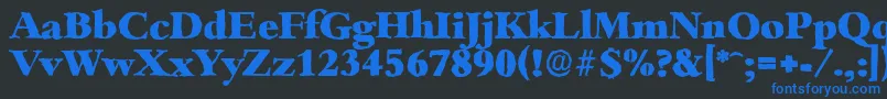 BambergantiqueHeavyRegular Font – Blue Fonts on Black Background