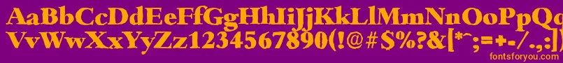 BambergantiqueHeavyRegular Font – Orange Fonts on Purple Background