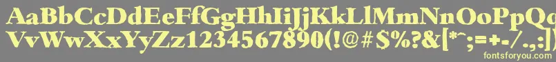 BambergantiqueHeavyRegular Font – Yellow Fonts on Gray Background