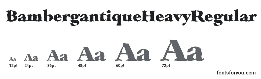 Размеры шрифта BambergantiqueHeavyRegular