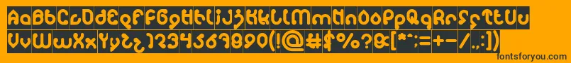 monica inverse Font – Black Fonts on Orange Background