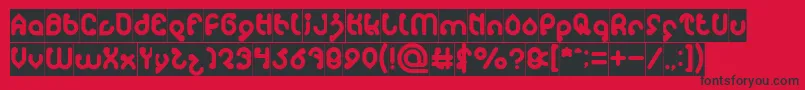 monica inverse Font – Black Fonts on Red Background