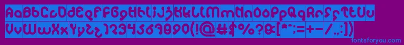 monica inverse Font – Blue Fonts on Purple Background