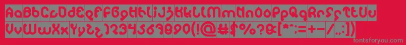 monica inverse Font – Gray Fonts on Red Background