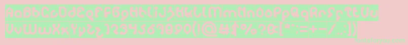 monica inverse Font – Green Fonts on Pink Background