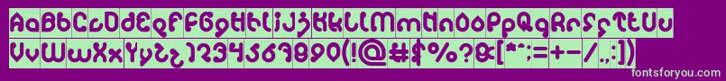 monica inverse Font – Green Fonts on Purple Background
