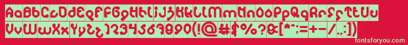 monica inverse Font – Green Fonts on Red Background