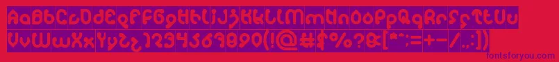monica inverse Font – Purple Fonts on Red Background