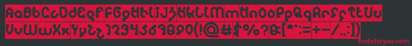 フォントmonica inverse – 黒い背景に赤い文字