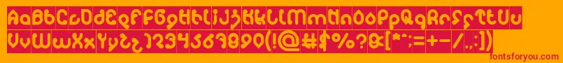 monica inverse Font – Red Fonts on Orange Background