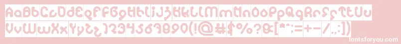 フォントmonica inverse – ピンクの背景に白い文字