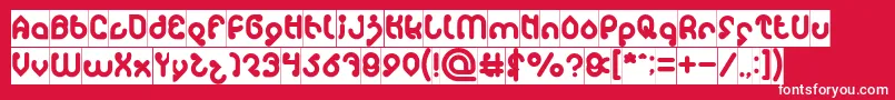 monica inverse Font – White Fonts on Red Background