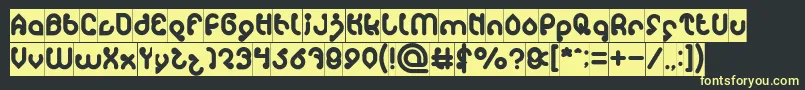 monica inverse Font – Yellow Fonts on Black Background