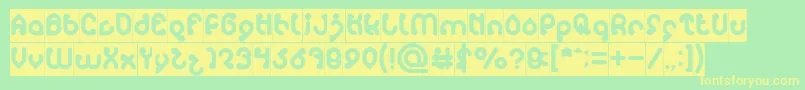 monica inverse Font – Yellow Fonts on Green Background