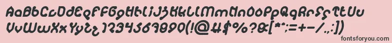 monica Italic Font – Black Fonts on Pink Background