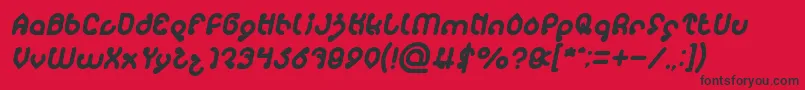 fuente monica Italic – Fuentes Negras Sobre Fondo Rojo