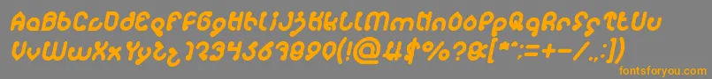 monica Italic Font – Orange Fonts on Gray Background
