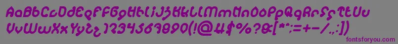monica Italic-Schriftart – Violette Schriften auf grauem Hintergrund